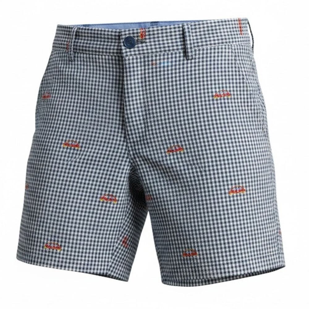Talbots Weekend Chino Shorts Size 6 Gingham Bicycle Embroidered Preppy